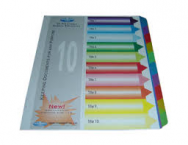 Chia file nhựa 10 lá không số