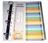 Chia file giấy 31 lá có số