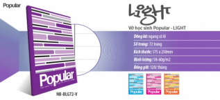 Vở kẻ ngang Campus Popular LIGHT 72 trang