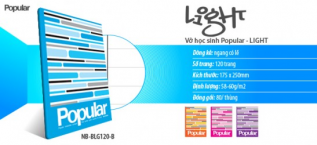 Vở kẻ ngang Campus Popular LIGHT 120 trang